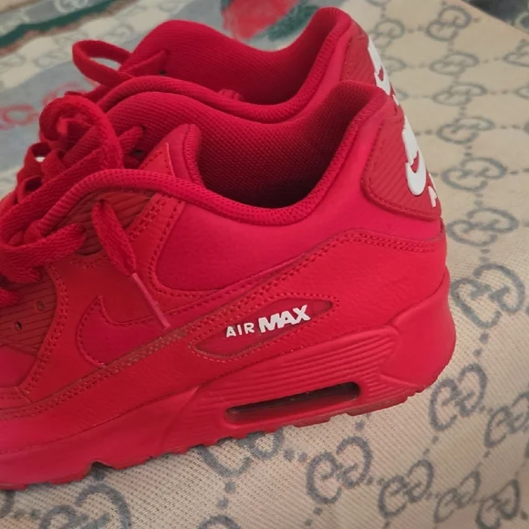 Nike Kids Air Max Bright Red Sneakers - Picture 3 of 8